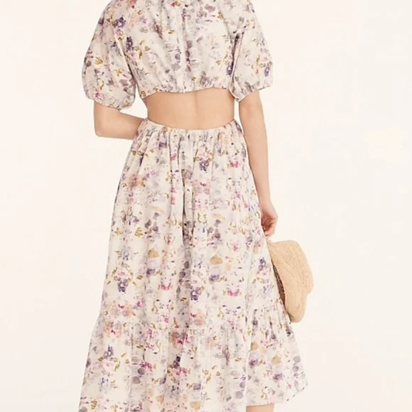 FLORA OBSCURA X J.CREW SIZE 4 NEW W/ TAGS KALEIDOSCOPE FLORAL - Picture 4 of 4